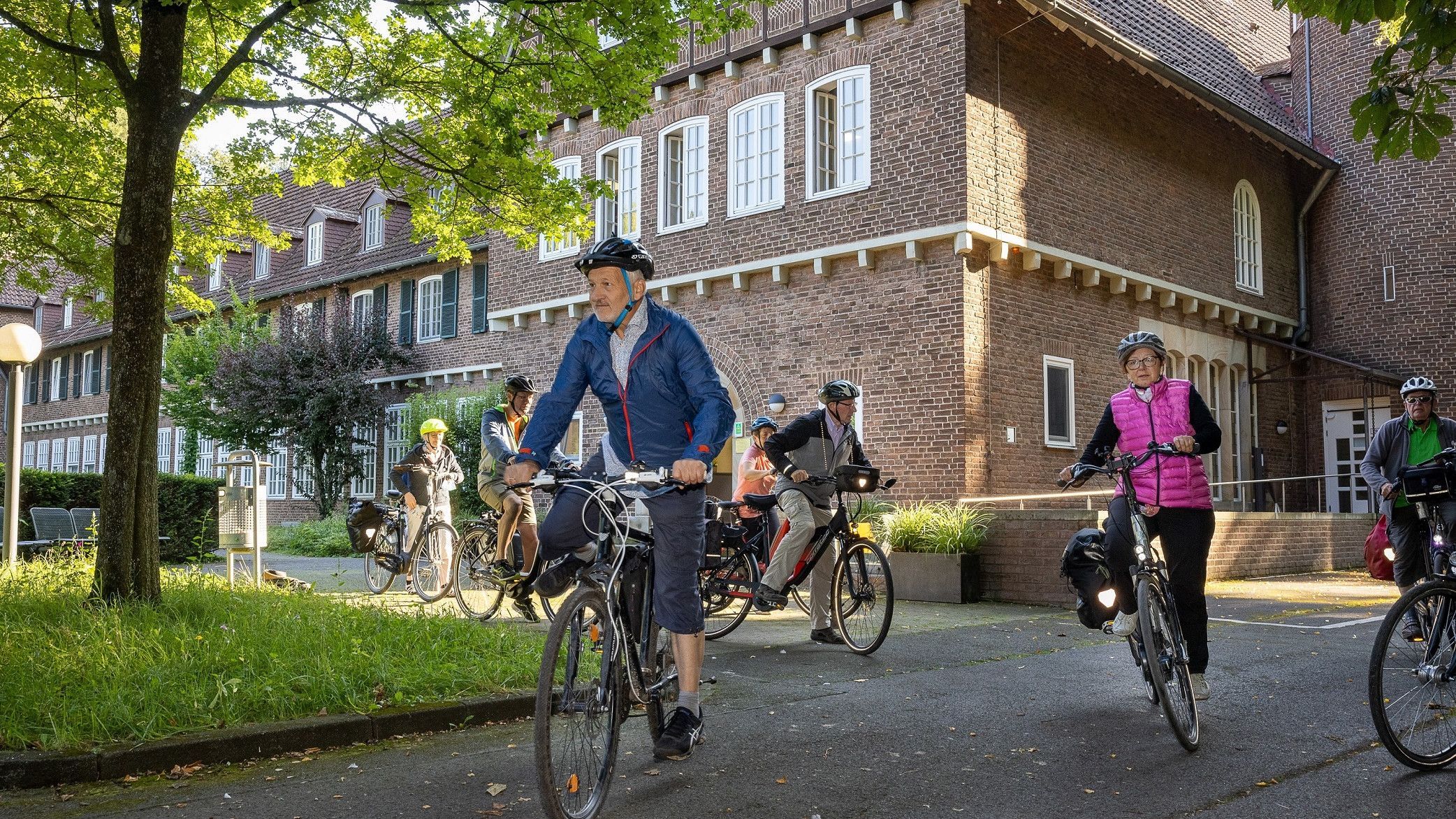 Fahrradfahrer am Fahrradfahren