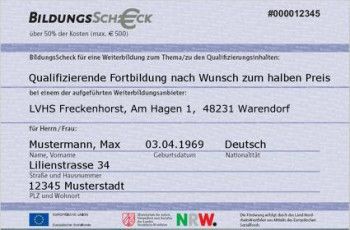 Musterbildungsscheck