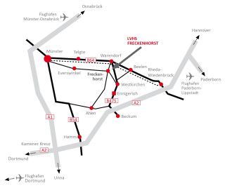 Anfahrtskizze zum LVHS Freckenhorst